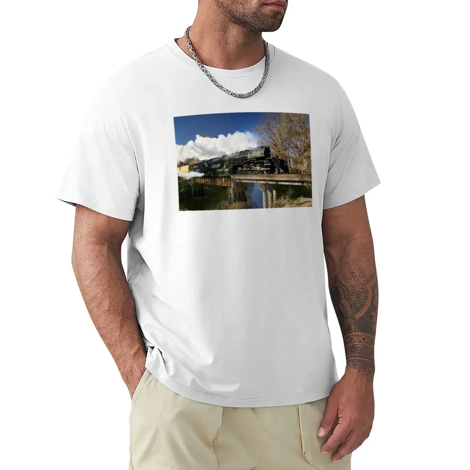 T-Shirt Union Pacific Big Boy 4014 Con Motore A Vapore