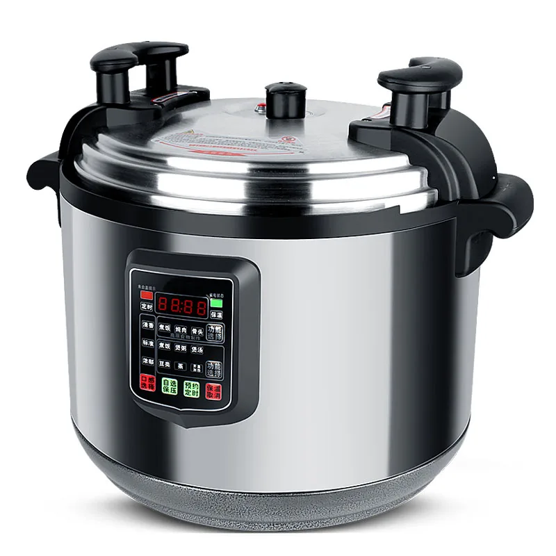 Pentola A Pressione Elettrica 25L Cuociriso Meccanico Doppia Bile Oversize 17L/21L/ 25L Ad Alta Pressione