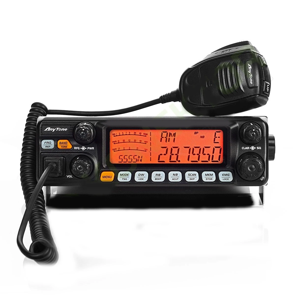 Nuovo Originale Cb Radio Anytone At-5555N Ii 28.000 - 29.699 Mhz 40 Canali Ricetrasmettitore Mobile Am/Fm/Ssb Lsb Usb 10 Metri Radio