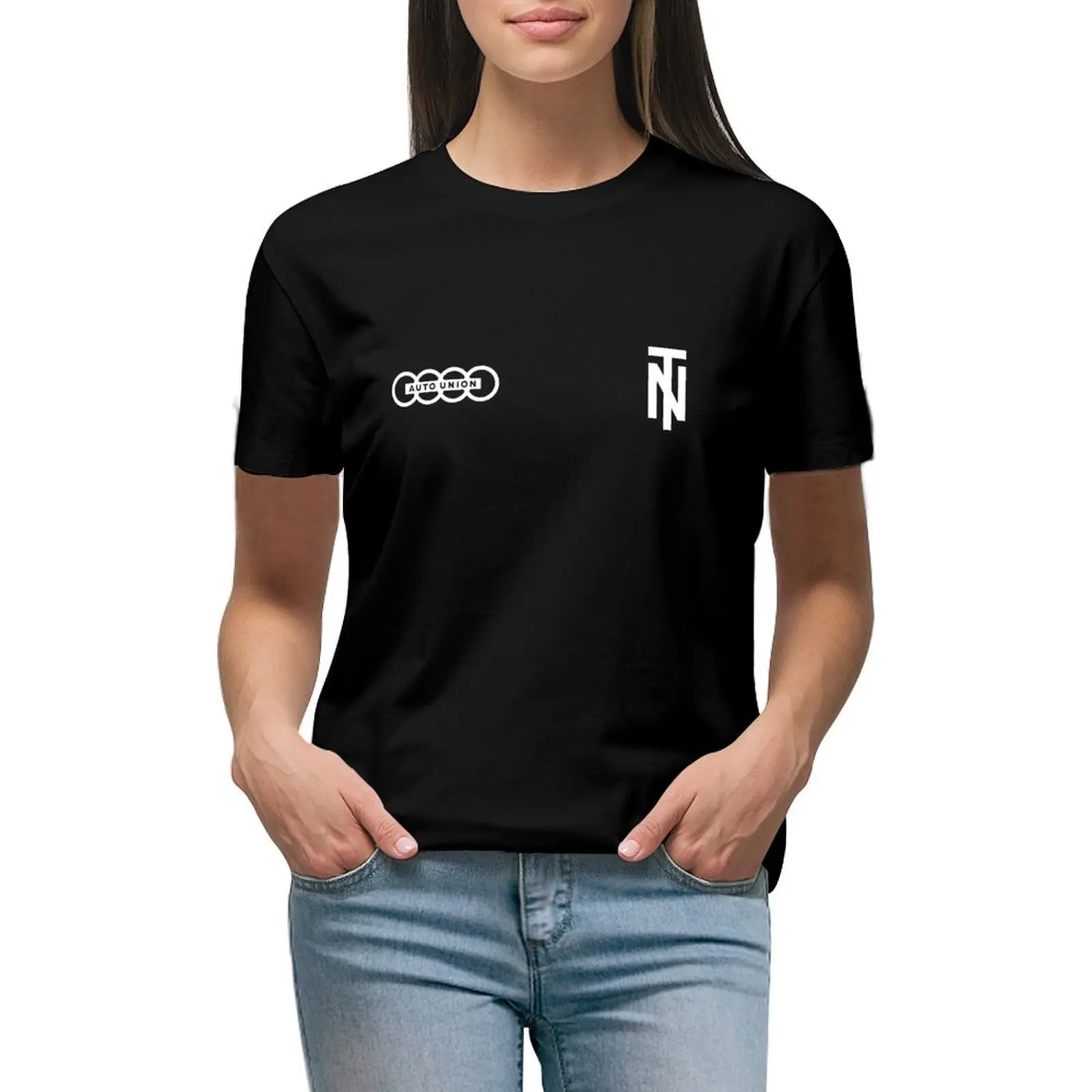 Tazio Nuvolari Auto Union Team - White Print T-Shirt Anime Clothes Funny Lady Clothes Abbigliamento Donna