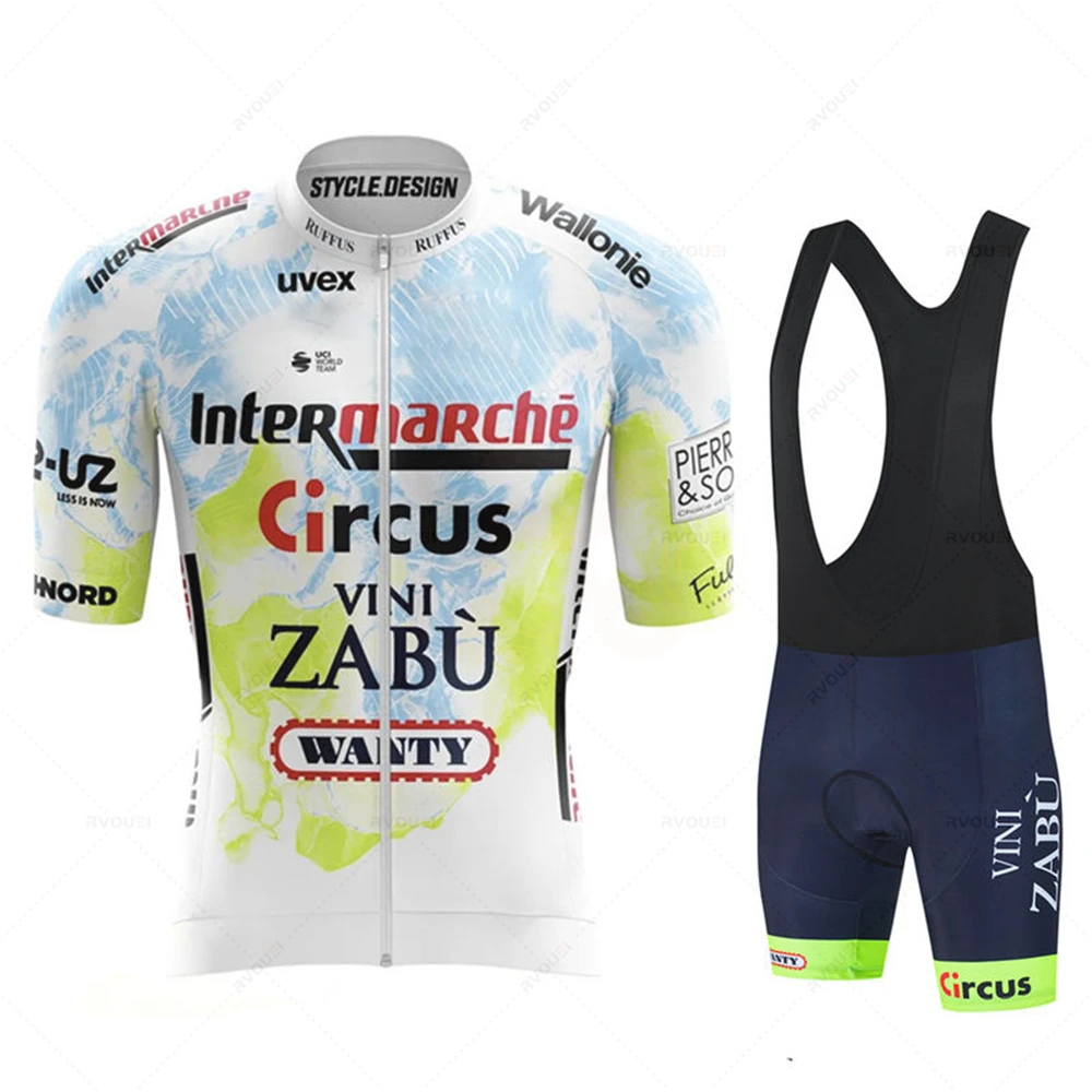 Circus Wanty Verde Fluorescente Bicycle Team Maillot Ciclismo Abbigliamento Mtb Da Uomo Maglia Da Ciclismo Estate Traspirante Set Di Abbigliamento Da 