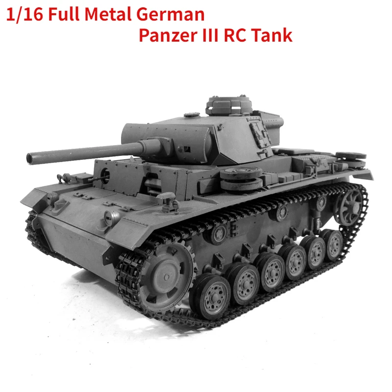 Rc Tank 1/16 Full Metal German Panzer Iii Rc Tank Panzer Iii Model Con Sound Light Smoke Bomb Funzione A Infrarossi Giocattoli Per Ragazzi