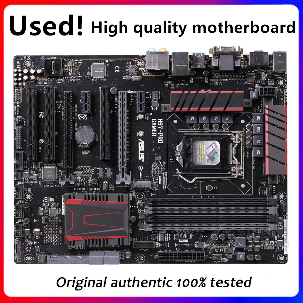 Per Asus H97-Pro Scheda Madre Desktop Gamer H97 Lga 1150 Per Core I7 I5 I3 Sata3 Usb3.0 Scheda Madre Usata Originale