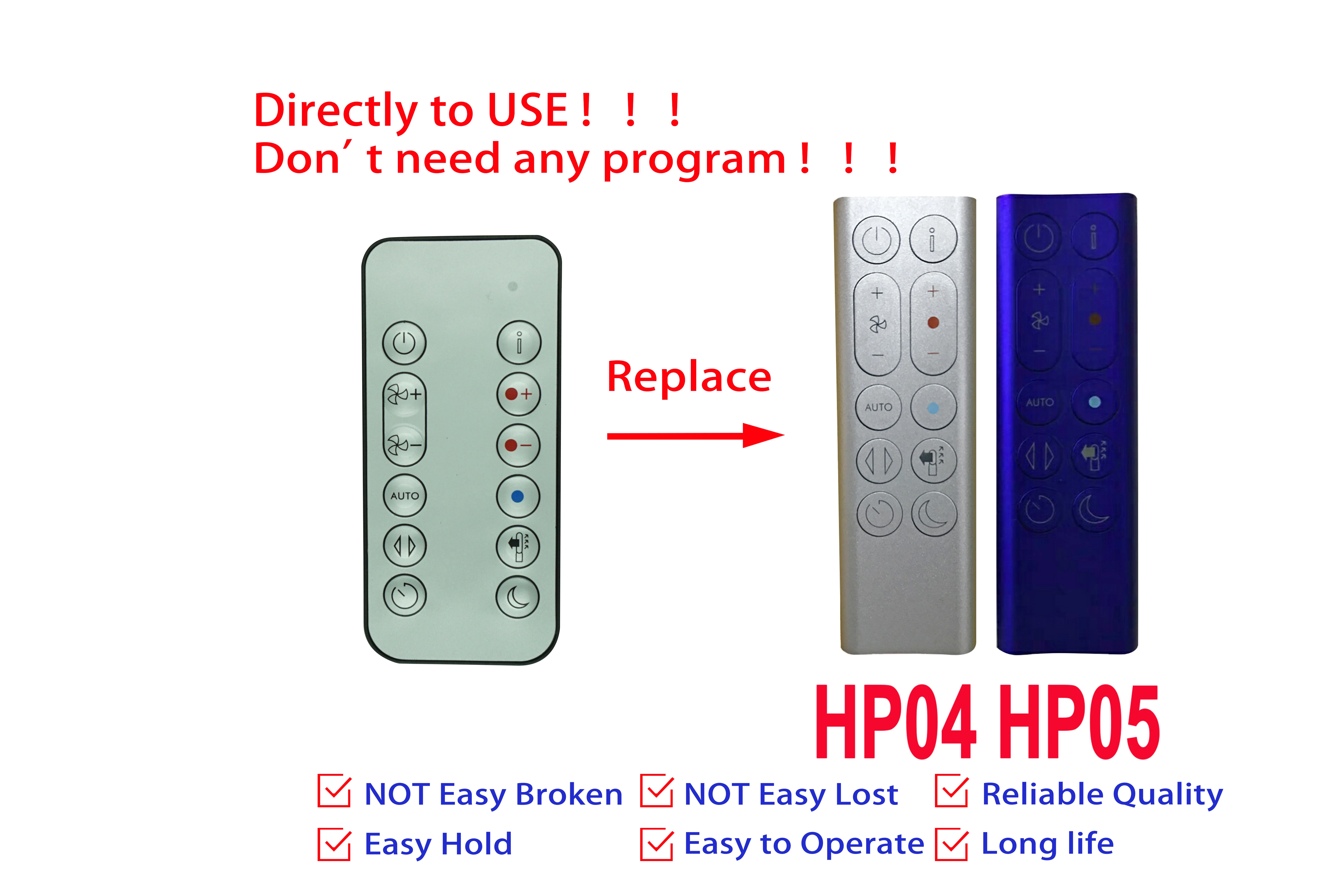 Telecomando Per Dyson Hp04 Hp05 Ventilatore Riscaldatore Purificatore D'Aria Caldo + Freddo Puro