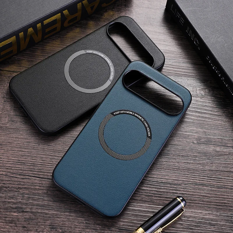 Custodia Protettiva Magsafe In Pelle Tinta Unita Per Google Pixel 9 Pro Pixel 8A 8Pro Custodia In Pelle Per Telefono Per Google Pixel 7 6 5