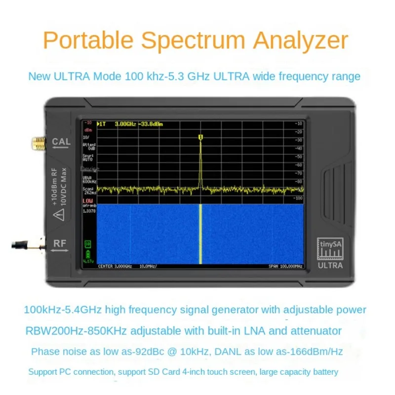 Analizzatore Di Spettro Ultra Palmare Tinysa Touch Screen Da 4 "100K-5.3Ghz