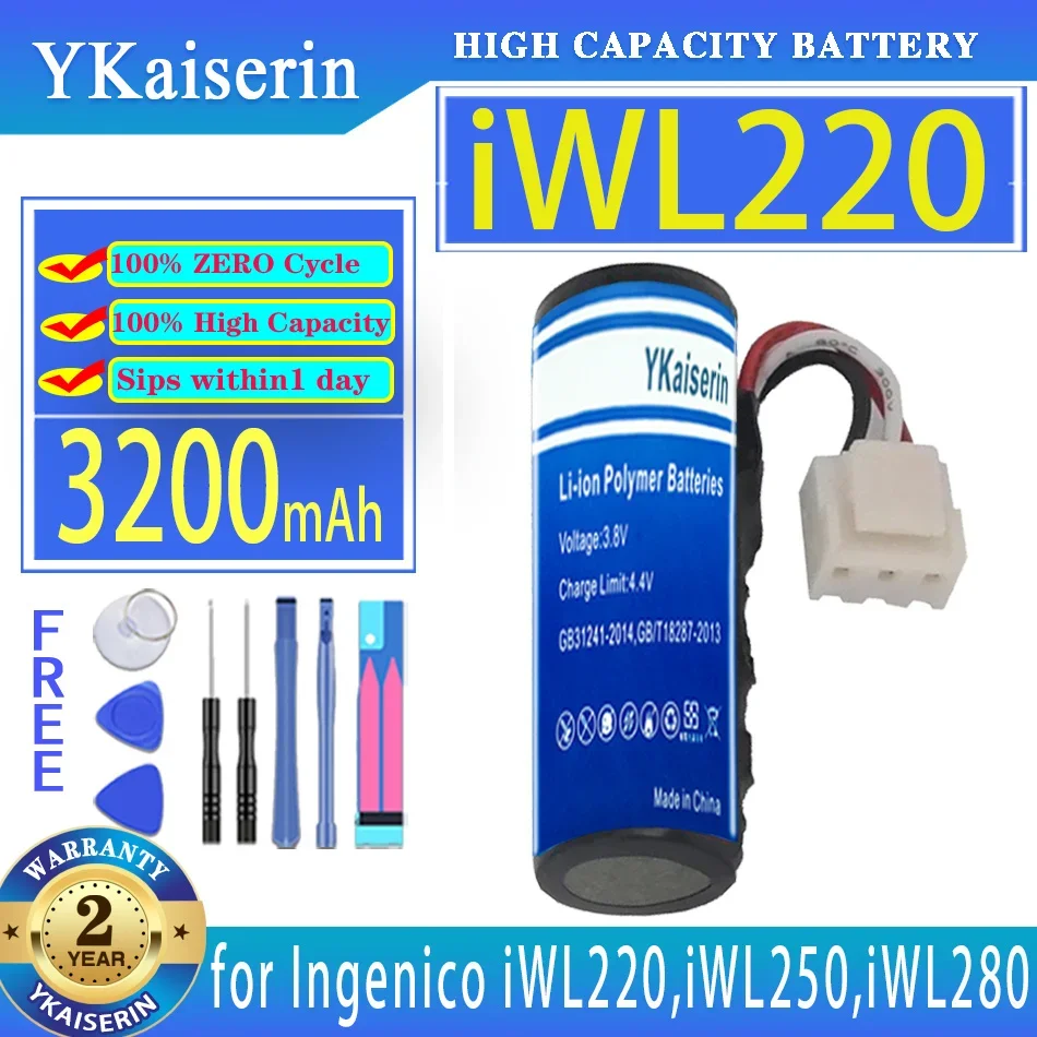 Ykaiserin Batteria 3200Mah Per Ingenico Iwl220 Iwl250 Iwl280 Iwe280 Iwl252 Iwl255 Iwl251 Per Newland Me31 Sp610 Sp60 Pos