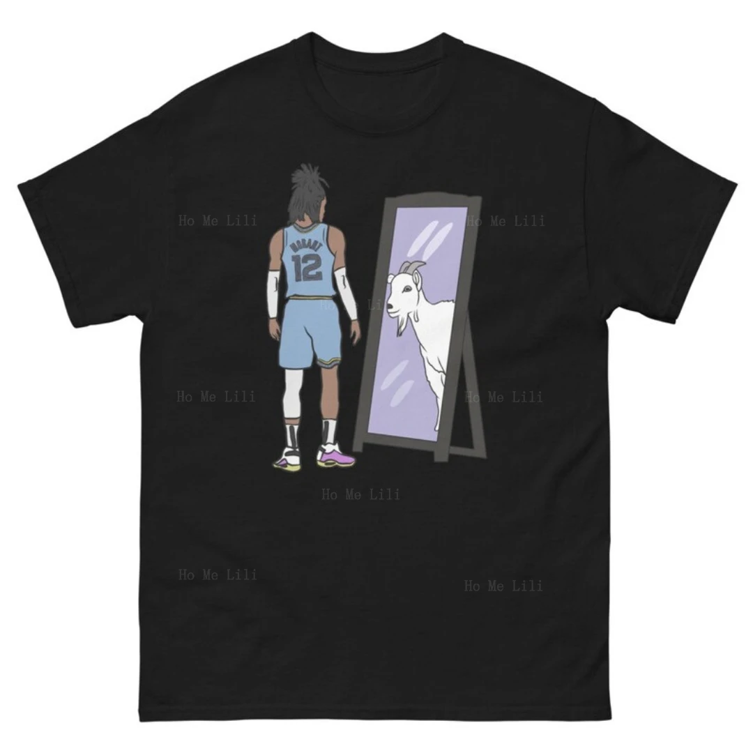 T-Shirt Ja Morant Mirror Goat Personalizza Magliette Sportive Unisex Morbide E Traspiranti