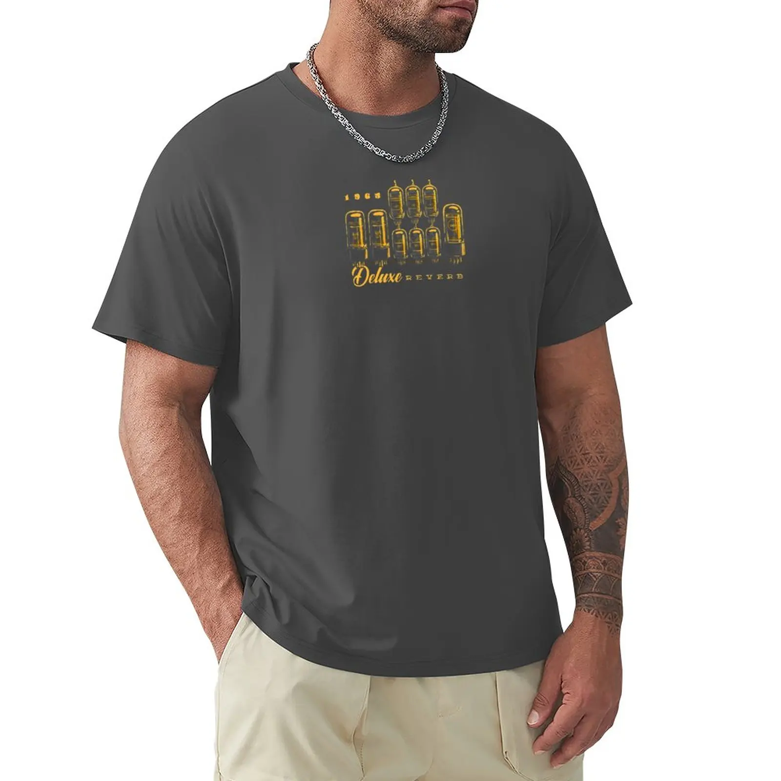 Fender Deluxe Reverb Vintage Tone Style T-Shirt T-Shirt Uomo T-Shirt Nera Felpe Uomo Plain T-Shirt