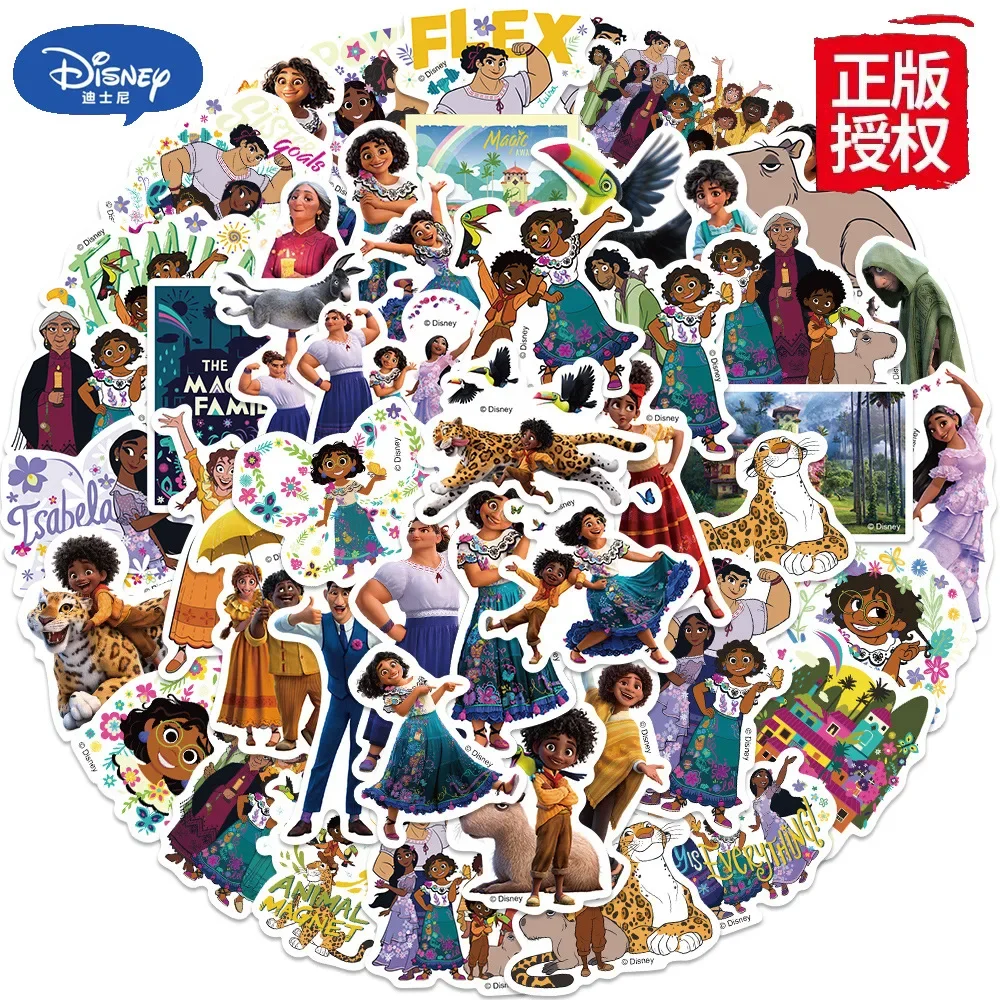 50Pcs Disney Encanto Stickers Magic Full House Graffiti Sticker Bagaglio Impermeabile Laptop Cellulare Bambini Sticker Toys