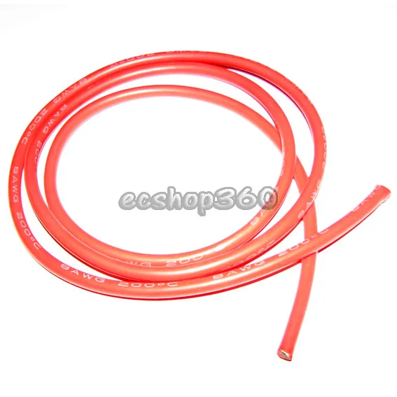 10 Metri/Lotto Rosso Di Colore Del Silicone Filo 14 Awg 14Awg Resistente Al Calore In Silicone Morbido Gel Di Silice Wire Connect Cable Per Rc Modello