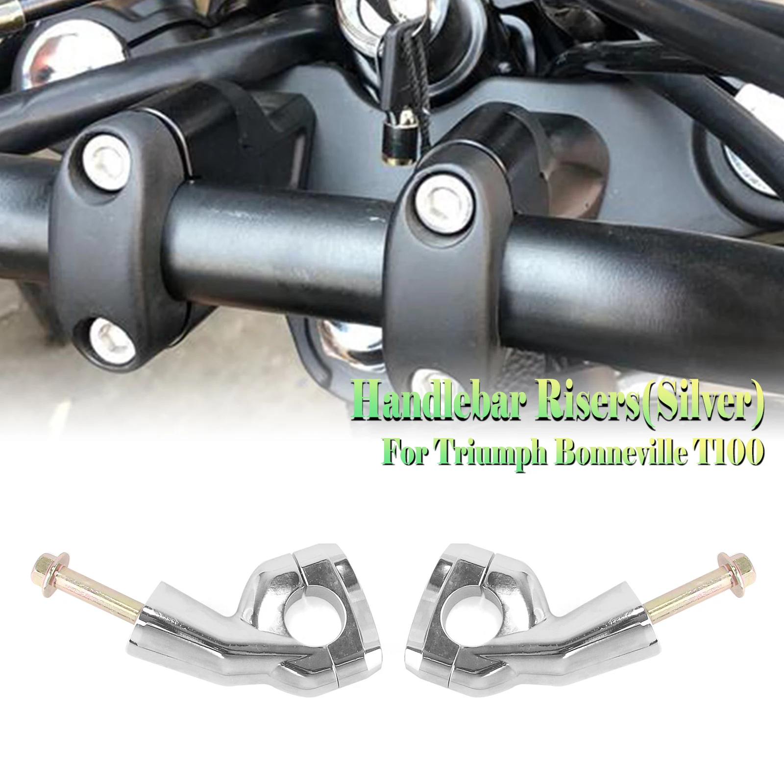 Per Triumph Bonneville T100 T120 Muslimbobber Black Street Twin Moto Manubrio Riser Parts