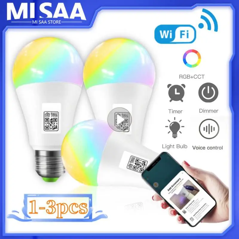 Wifi Homekit Led Smart Lamp Bulb 15W E27 Rgb Siri Voice App Control Smart Home Rgb Bulb Funziona Con Dohome Apple Ios Lighting