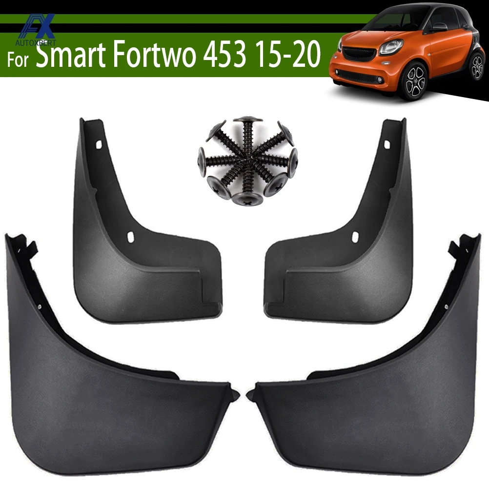 Set Mud Stampato Flap Per Smart Fortwo 453 W453 A453 C453 2015-2020 Paraspruzzi Paraspruzzi Mud Flap Parafanghi