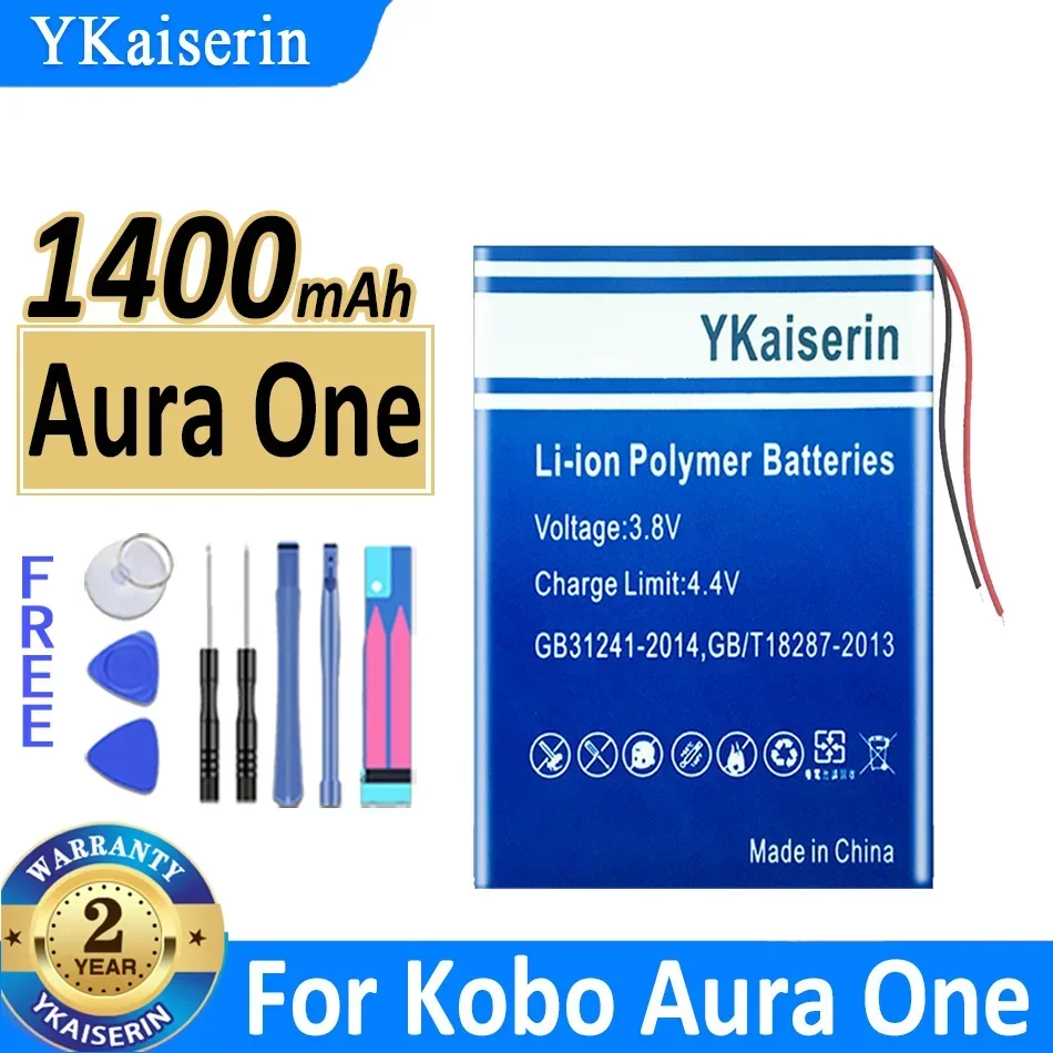Batteria Ykaiserin Da 1400Mah Per Batterie Per Lettori Di E-Book Kobo Aura One Forma E-Ink