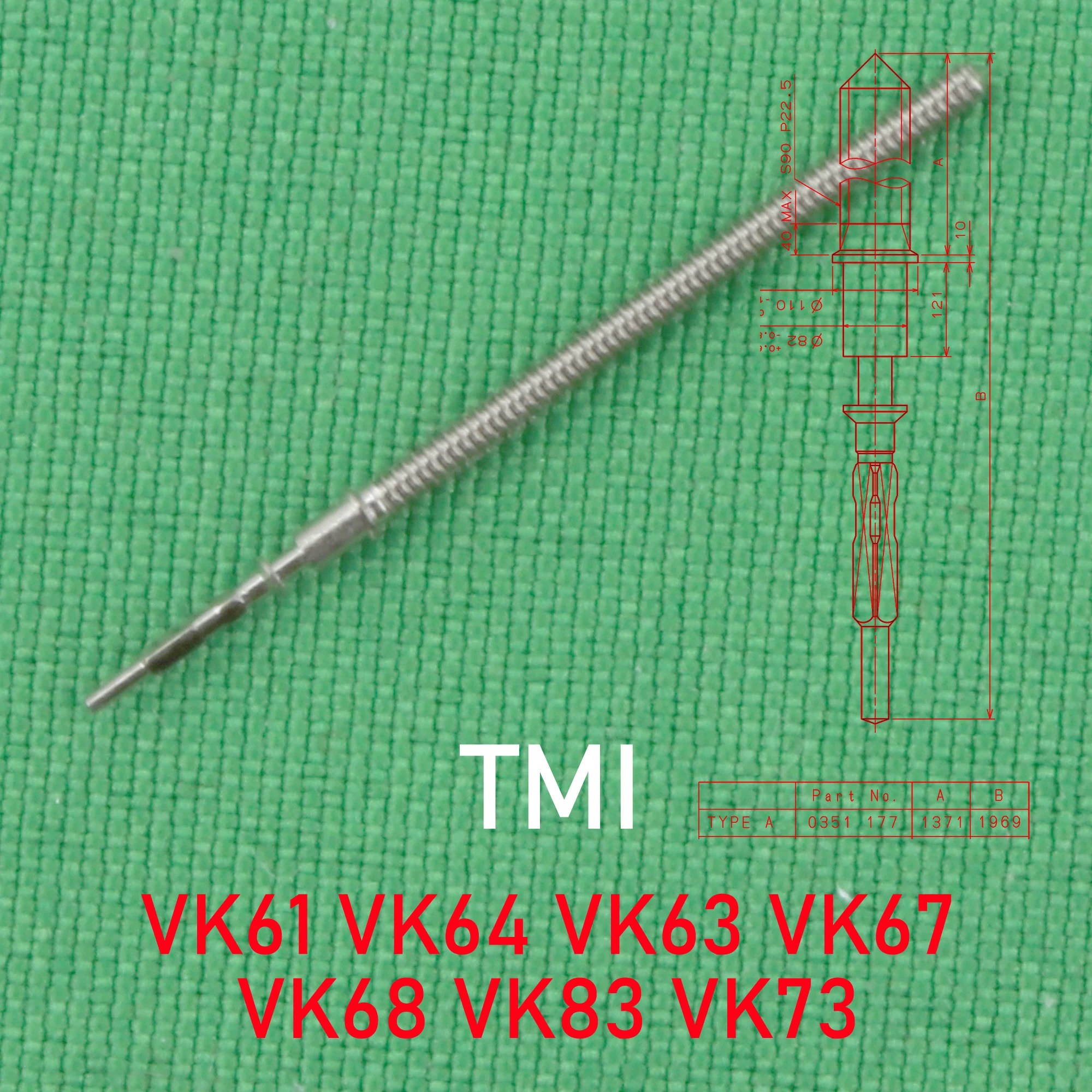 Serie Vk Stem Watch Movement Stem Goutent Steel Crown Parts Vk63 Setting Stem Kit Fit Vk63A Vk64A Vk67A Vk68A Vk61A Vk83A