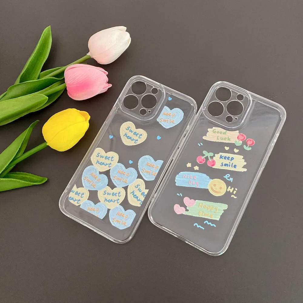 Cartoon Space Shell Love English Soft Per Iphone 7/8 Iphone 7P/8P X/Xr/Xs/Xs Max 11/12/13Promax Phone Shell