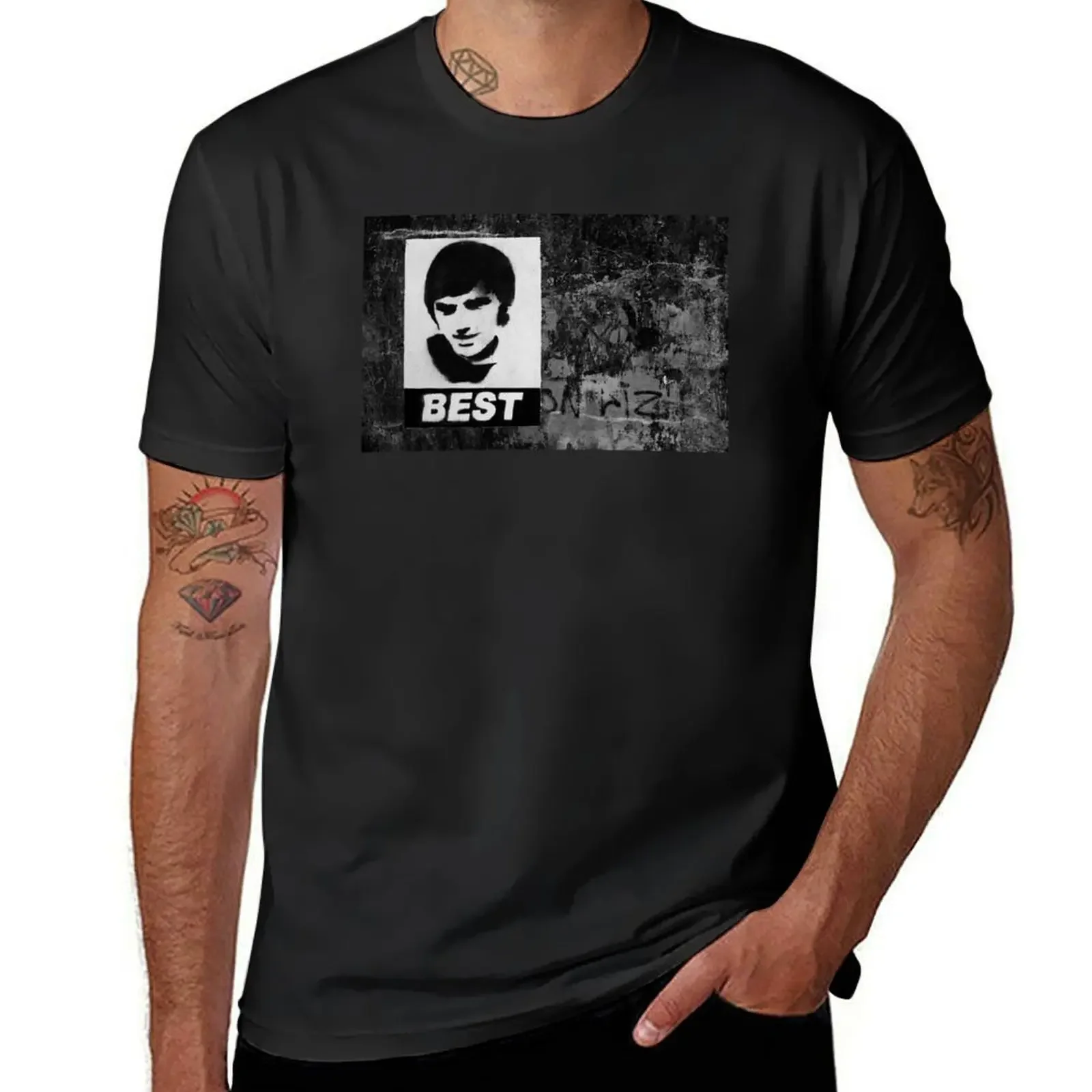 George Best Mono T-Shirt New Edition Vintage Tees Abbigliamento Da Uomo