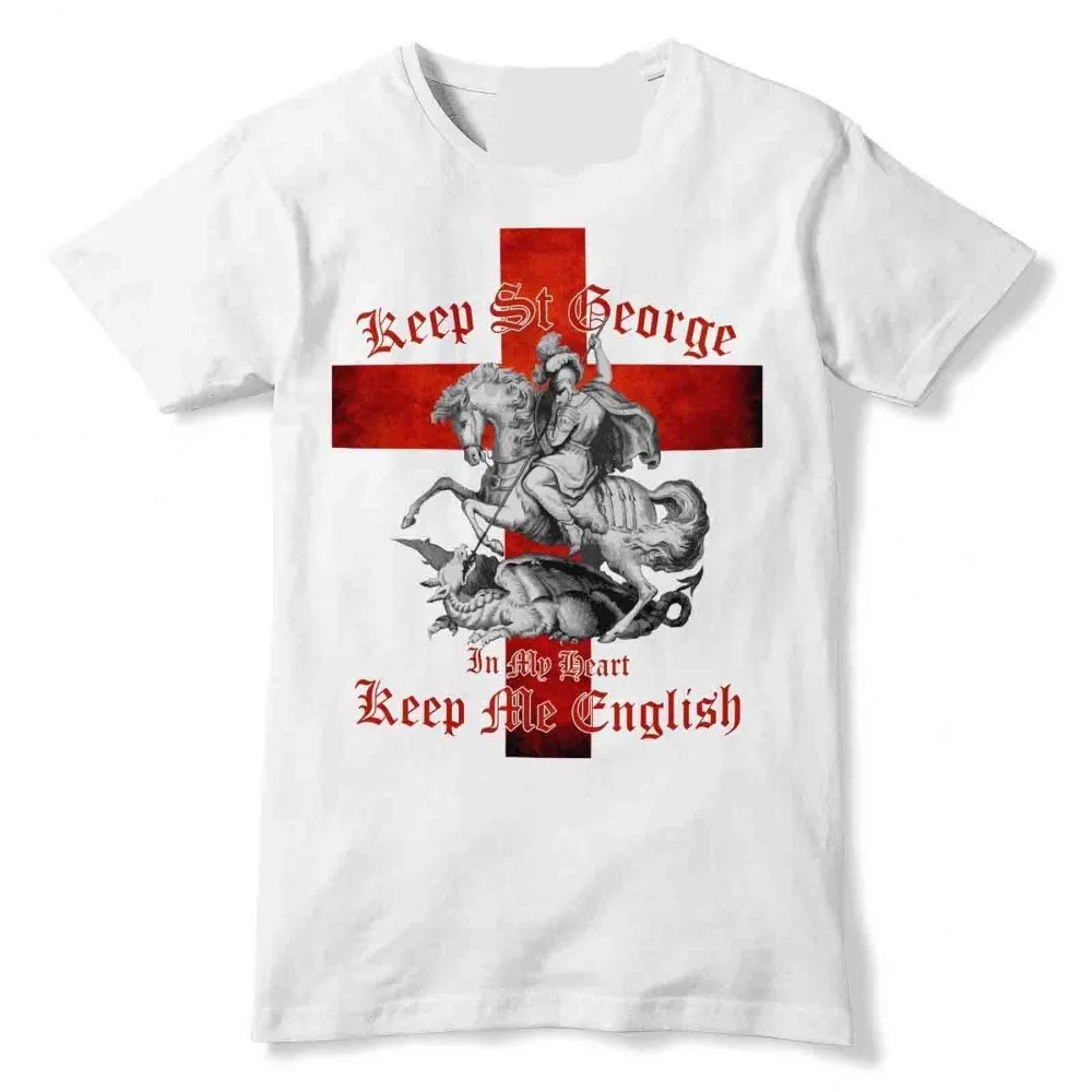Hipster Tees Summer Mens T Shirt Keep St George In My Heart T Shirt England Shirt Dragon Slayer English Top Gd4Free T-Shirt