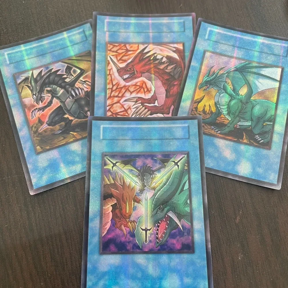 Fai Da Te Yu-Gi-Oh! Legendary Knight Legendary Dragon Flash Card Anime Periferiche Game Collection Card Regalo Di Festa