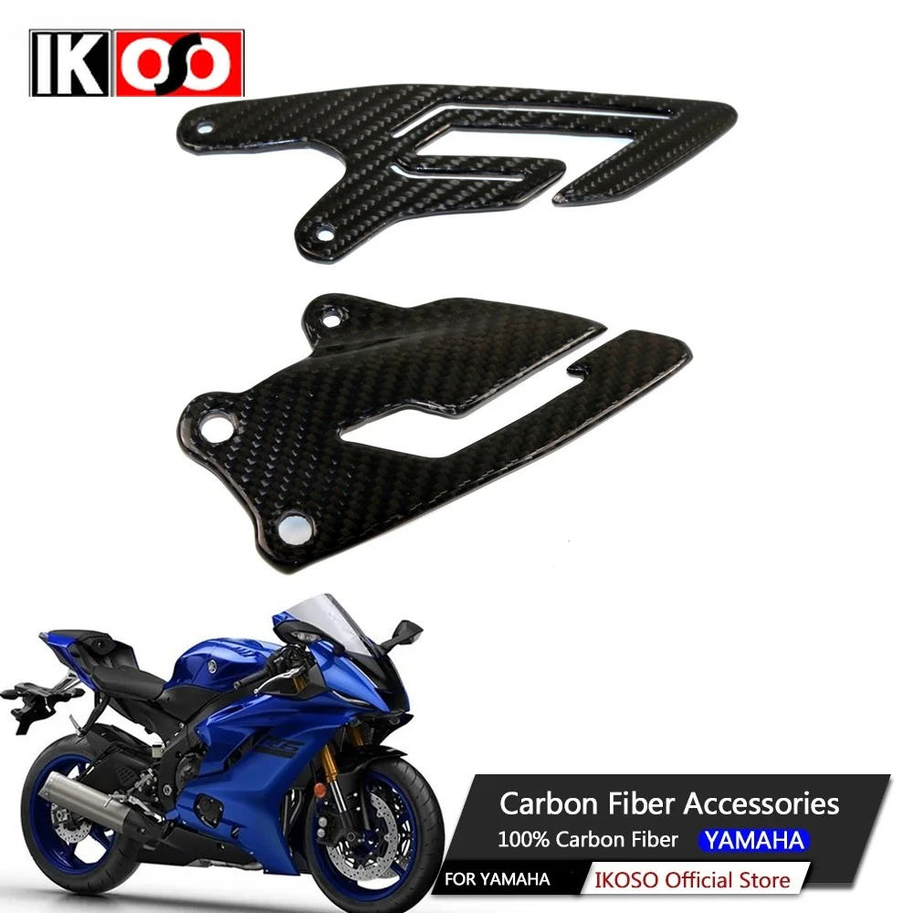 100% Full Carbon Fiber Pedal Side Guard Plates Fairin Mototcycle Parti Di Modifica Per Yamaha R1 R1M 2015 2016 2017 2018