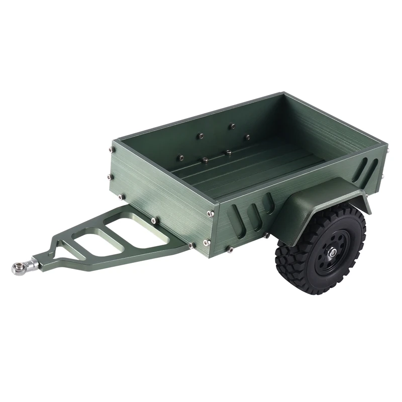 Metal Rc Trailer Car Trailer Car Cargo Carrier Per Traxxas Trx4M Axial Scx24 1/18 1/24 Rc Crawler Car Upgrade Parts Accessori