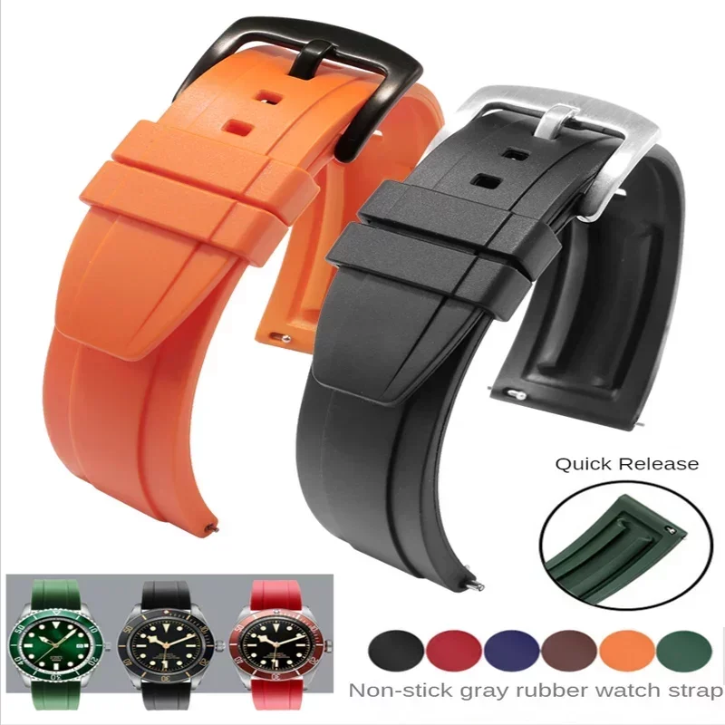 Cinturino Per Iwc Longines Breitling Ocean Tudor Rolex Diving Fibbia A Farfalla In Acciaio Gomma Traspirante Silicone 20 22 24Mm
