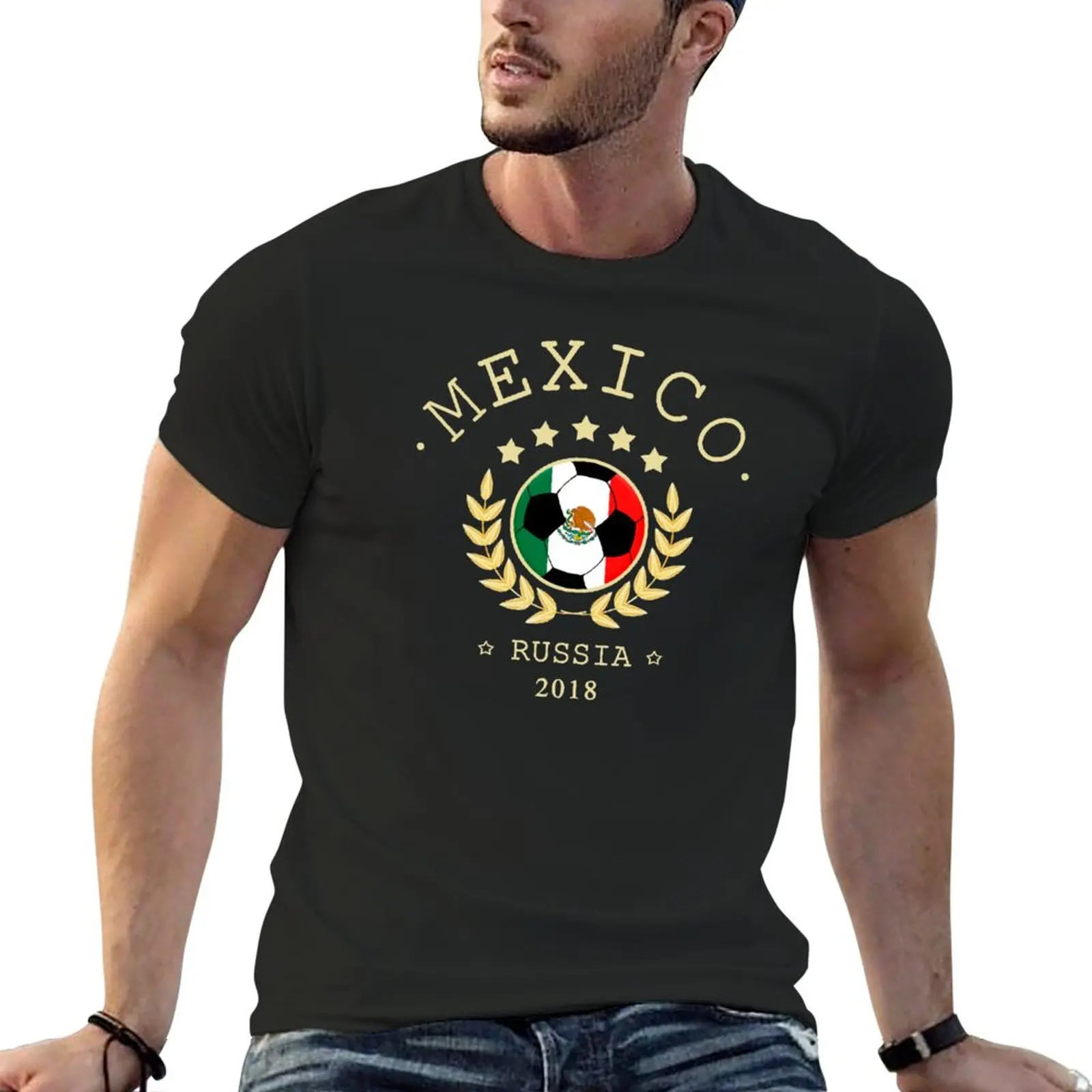 New Mexico Mexican Soccer Team Russia 2018 T Shirt Football Fan Copa Mundial T-Shirt T-Shirt Uomo T-Shirt Per Uomo