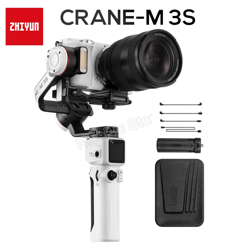 Zhiyun Crane M3S Stabilizzatore Cardanico Per Fotocamera Palmare Per Fotocamere Mirrorless Sony A7S3 Canon M50 Ii Eos200D Nikon Z Fc
