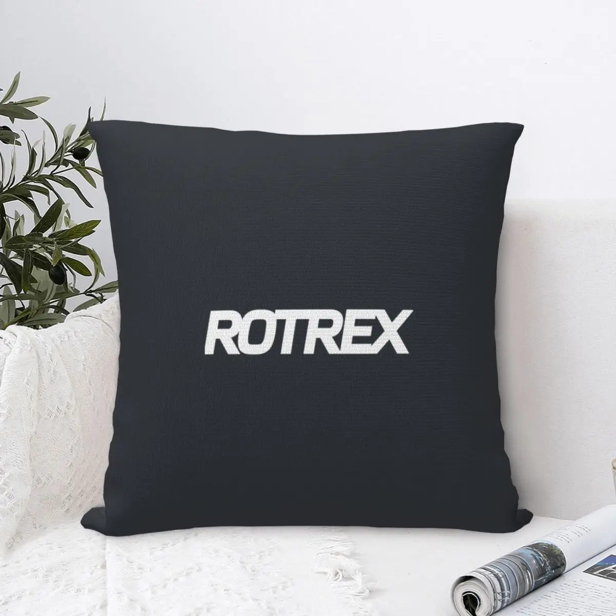 Rotrex Logo Federa Bianca Federa Cuscino Cuscino Cuscino Posteriore Federe Per Cuscini