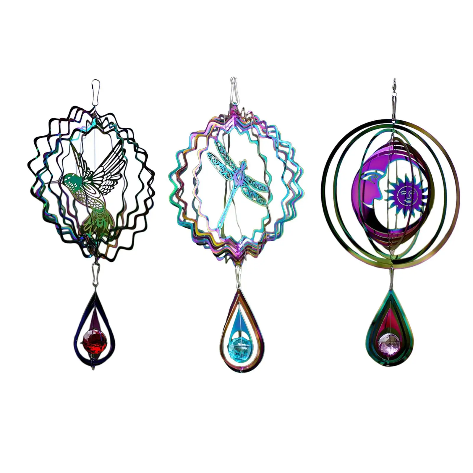 Wind Spinner Garden Decorativo Windchime Resistente Alle Intemperie Wind Chime Wind Sculpture Hanging For Farm Yard Portico Soggiorno Esterno