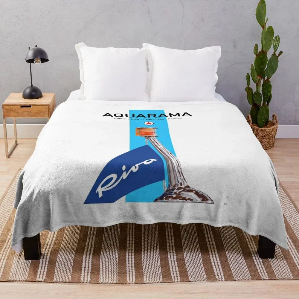 Riva Aquarama Runabout Boat Classic Throw Coperta Divano Decorativo Shaggy Fluffy Shaggy Coperte