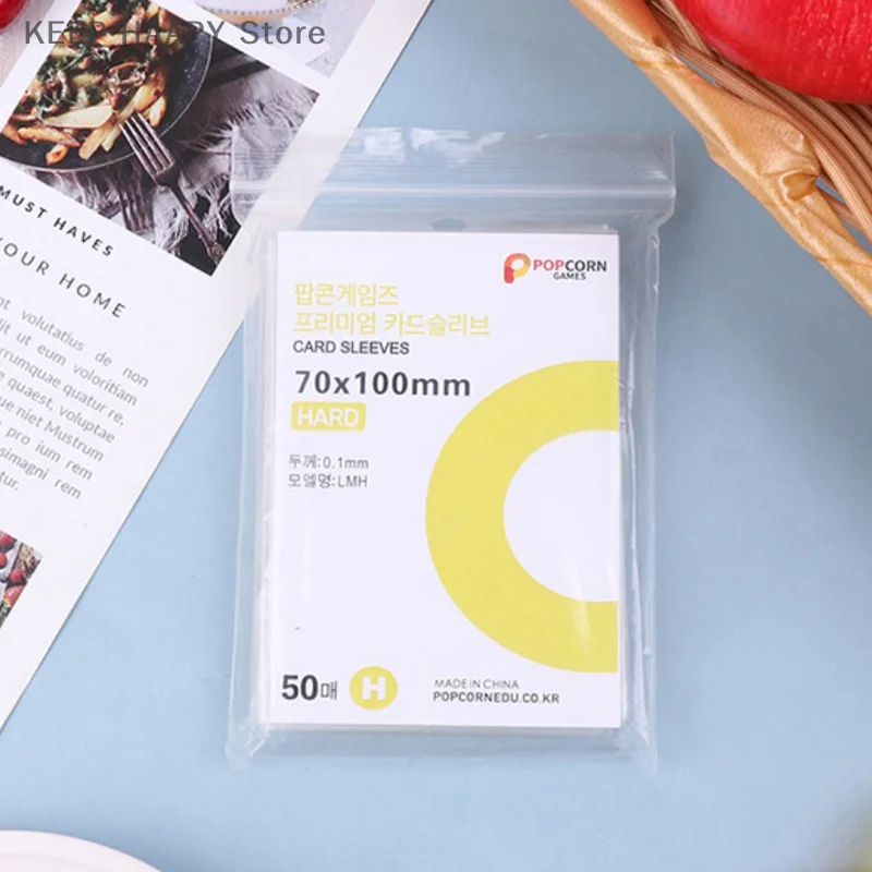 50Pc Clear Card Sleeve Acid Free-No Cpp Hard Photocard Film Album Binder Per Game Card Photo Protector Trading Card Shield Cover