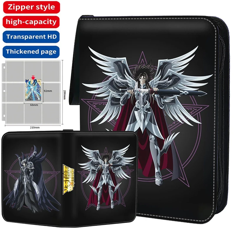 4/9 Pocket Saint Seiya Raccoglitore Di Carte Raccoglitore Cartella Di Libri Cerniera Anime Trading Game Card Album Holder Con 50 Pagine Interne