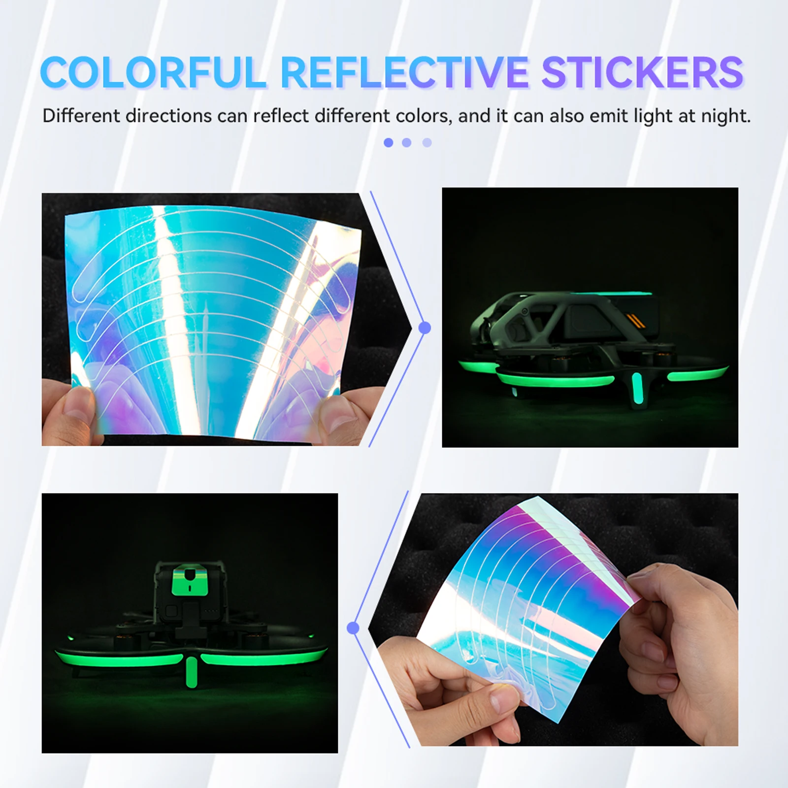Adesivi Luminosi Colorati Per Dji Avata Through Night Flight Night Flight Accessori Luminosi Per Droni