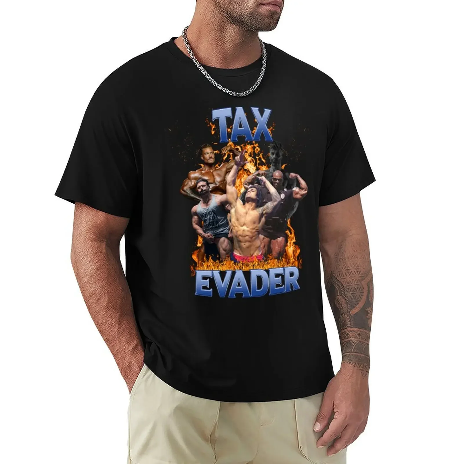 T-Shirt Evader Fiscale Magliette Pesanti Moda Coreana Da Uomo