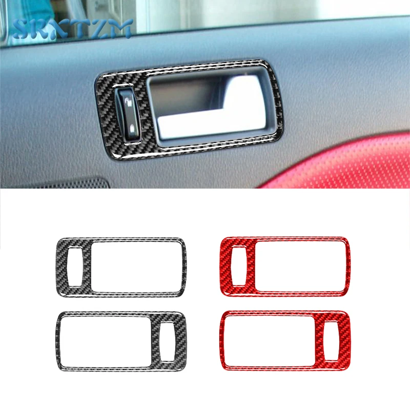 Car Door Bowl Panel Sticker Decalcomania In Fibra Di Carbonio Car Trim Cover Per Ford Mustang 2005-2009 Accessori