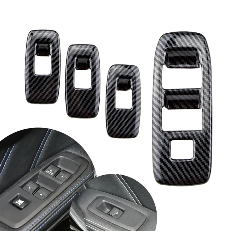 Per Ford Ranger Everest Endeavor 2015-2022 Car Door Window Lift Switch Panel Cover Trim Frame Decorator Sticker Accessori