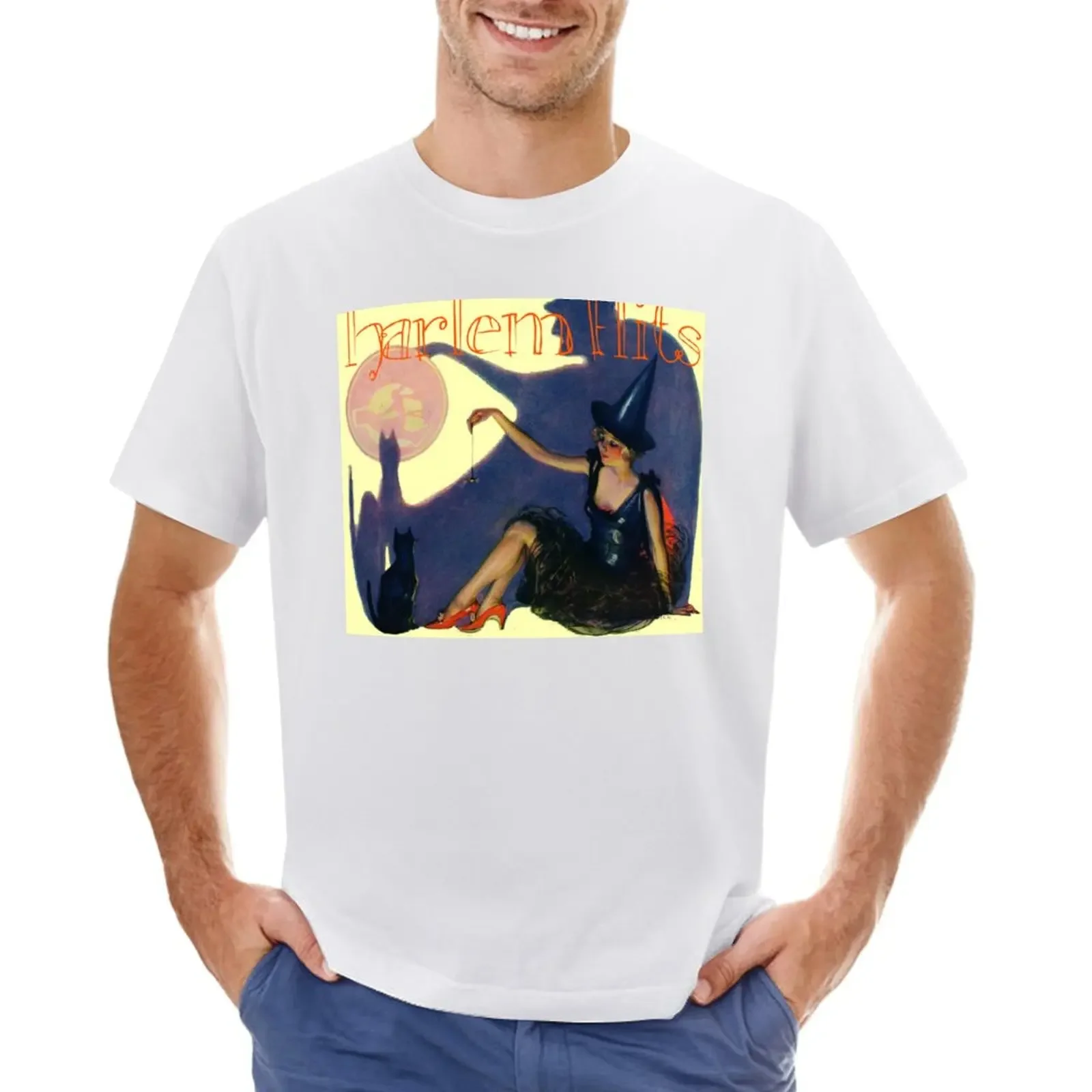Harlem Flits Sexy Witch T-Shirt Anime Clothes Plus Size Top Designer T Shirt Uomo