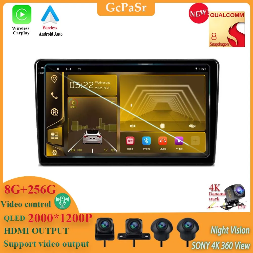 Qualcomm Snapdragon Android13 Per Citroen Berlingo Per Peugeot Partner 2008 - 2019 Auto Radio Lettore Multimediale Navigazione Gps