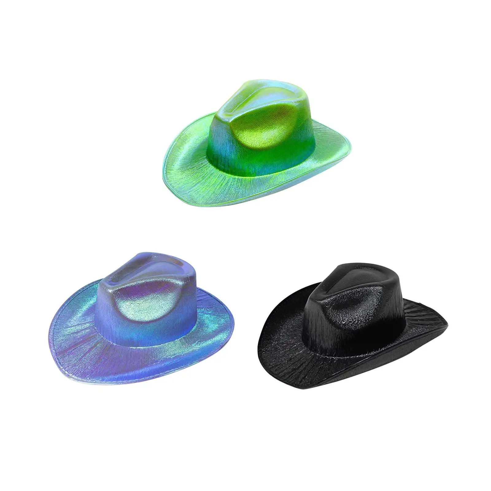 Cappello Da Cowboy Cappello Da Cowgirl Spaziale Lampeggiante Cappello Da Cowboy Fluorescente Per Le Donne Vestito Operato Costume Da Festa Festa Cospl