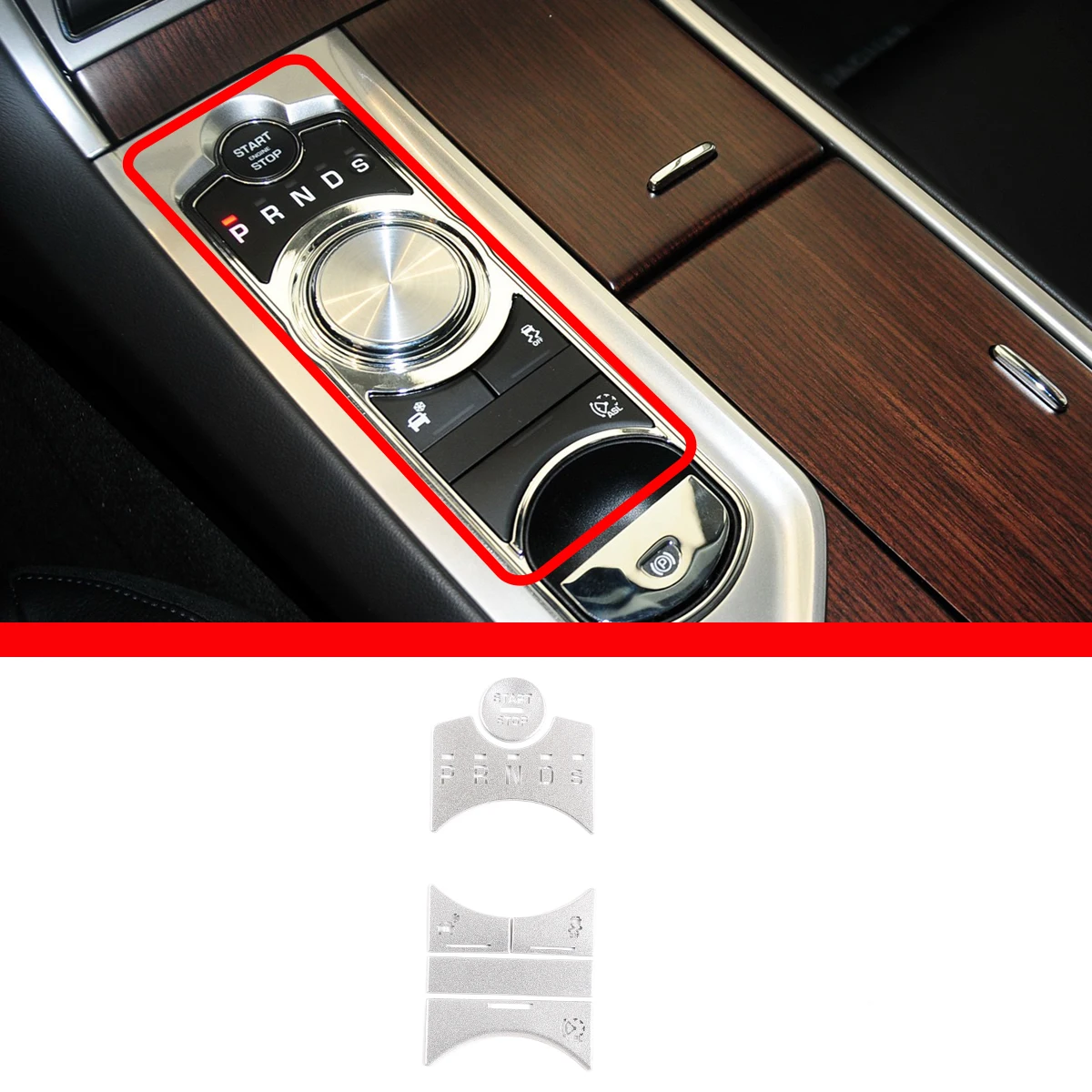 Per 2012-2015 Jaguar Xf Gear Button Stickers Accessori Interni Per Auto In Acciaio Inossidabile