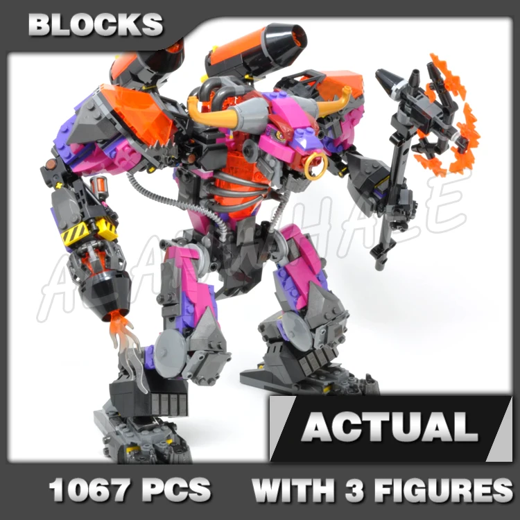 1067Pcs Monkey Villain Demon Bull King Mech Flame Thrower Princess Iron Fan 11543 Building Blocks Toys Compatibile Con Il Modello