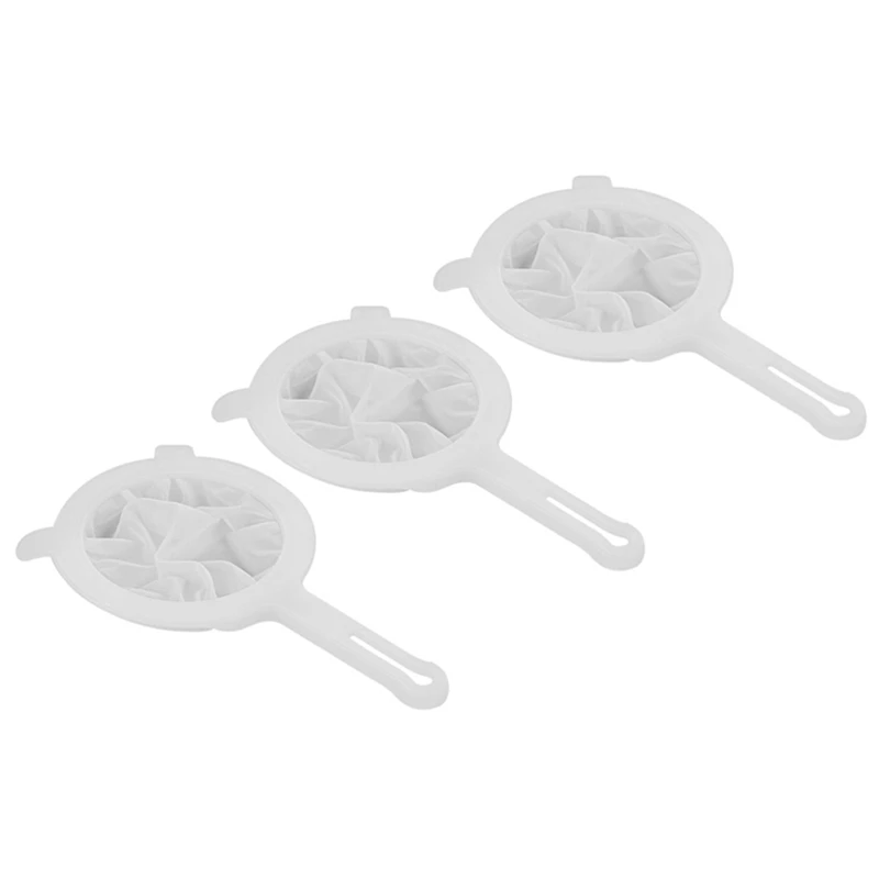 3 Pezzi 100/200/400 Mesh Nut Milk Mesh Strainer Nylon Mesh Filter Spoon Per Filtri Per Caffè Al Latte Di Soia