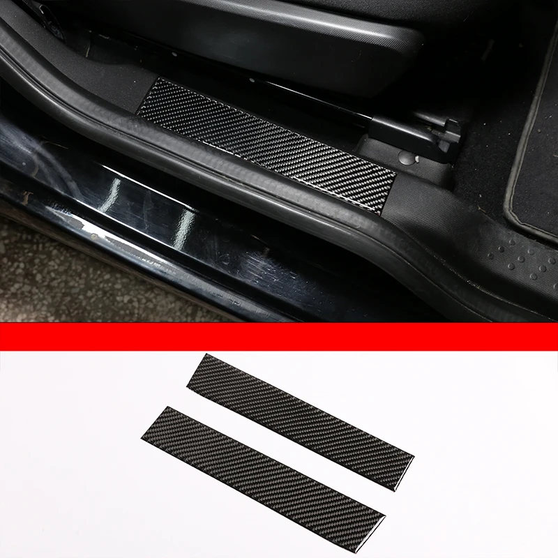 Per Il 2016-2021 Mercedes-Benz Smart 453 Soft Carbon Fiber Car Styling Car Built-In Door Sill Protection Strip Sticker Ricambi Auto