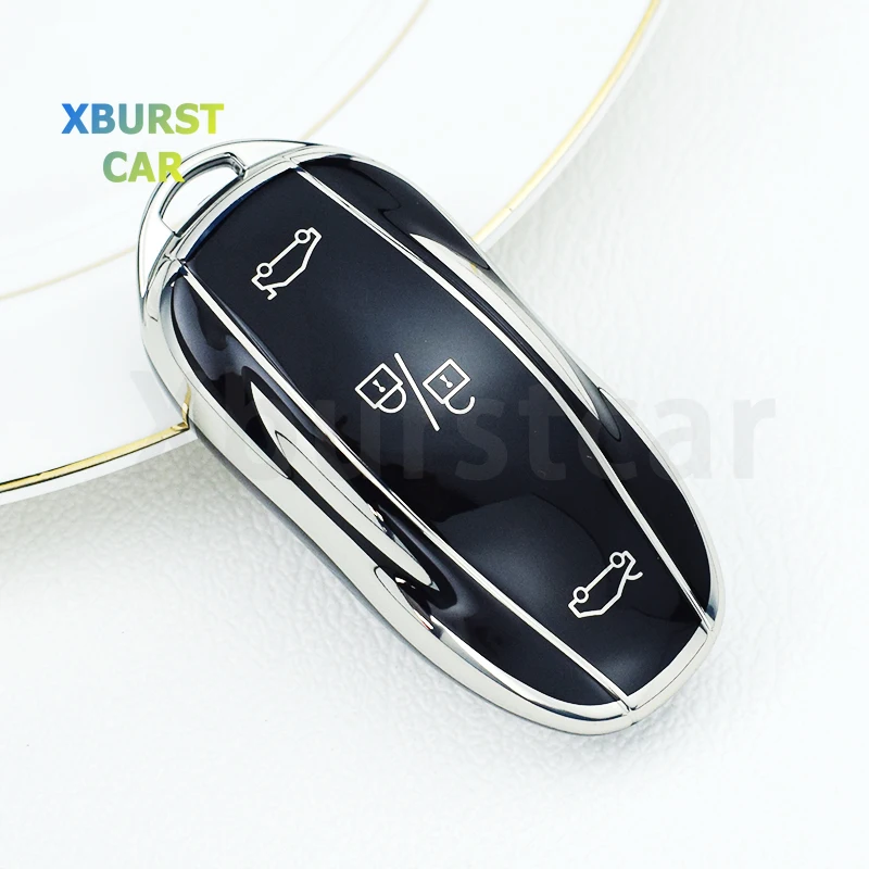 Tpu Auto Interior Shell Fob Car Remote Key Case Smart Keyless Cover Per Tesla Model 3 S Y X Car Key Card Case Holder Accessori