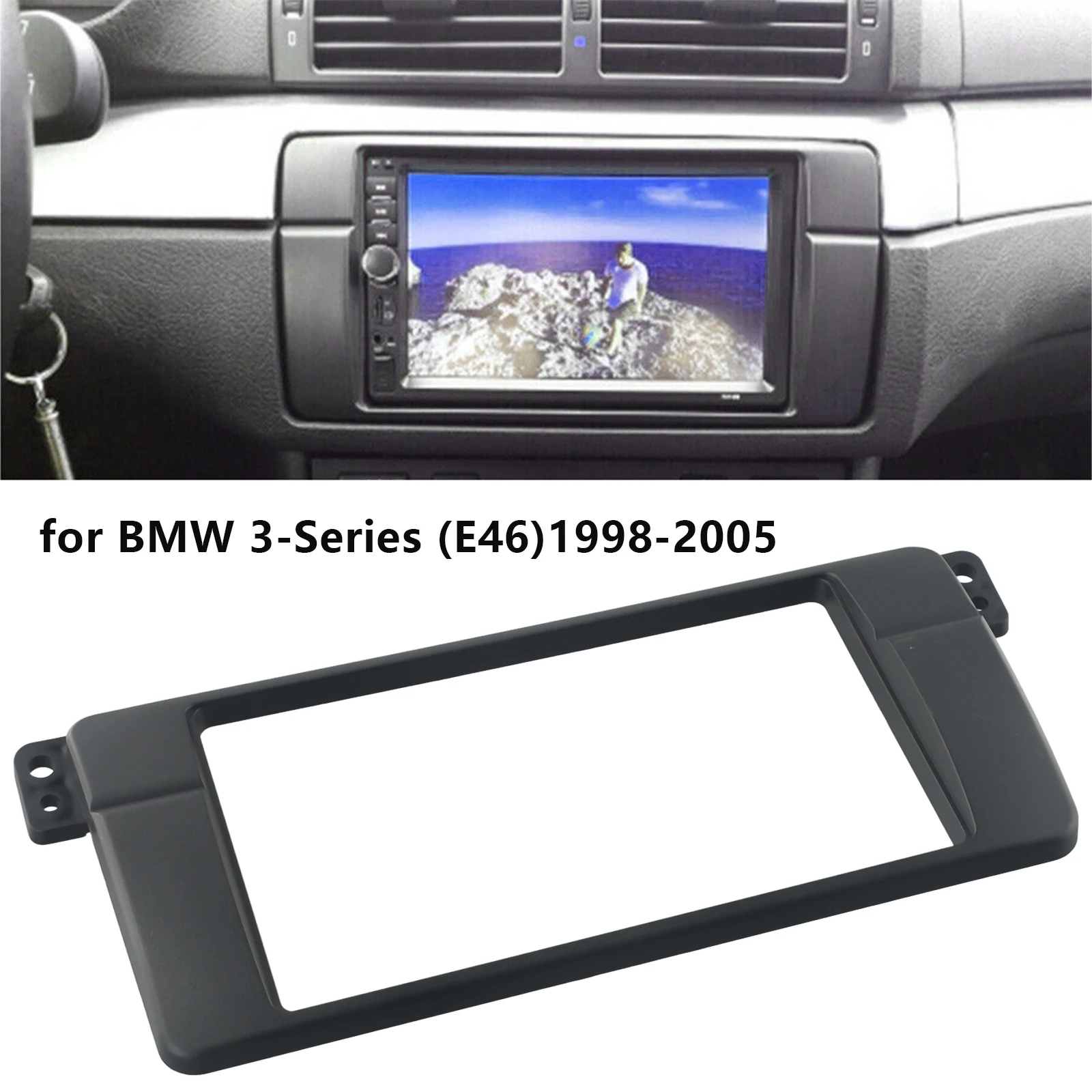 Doppia Fascia Radio 2 Din Adatta Per Bmw Serie 3 E46 1998-2006 Cornice Per Pannello Stereo Macchina Universale Cornice Facciale Modificata Sostituire