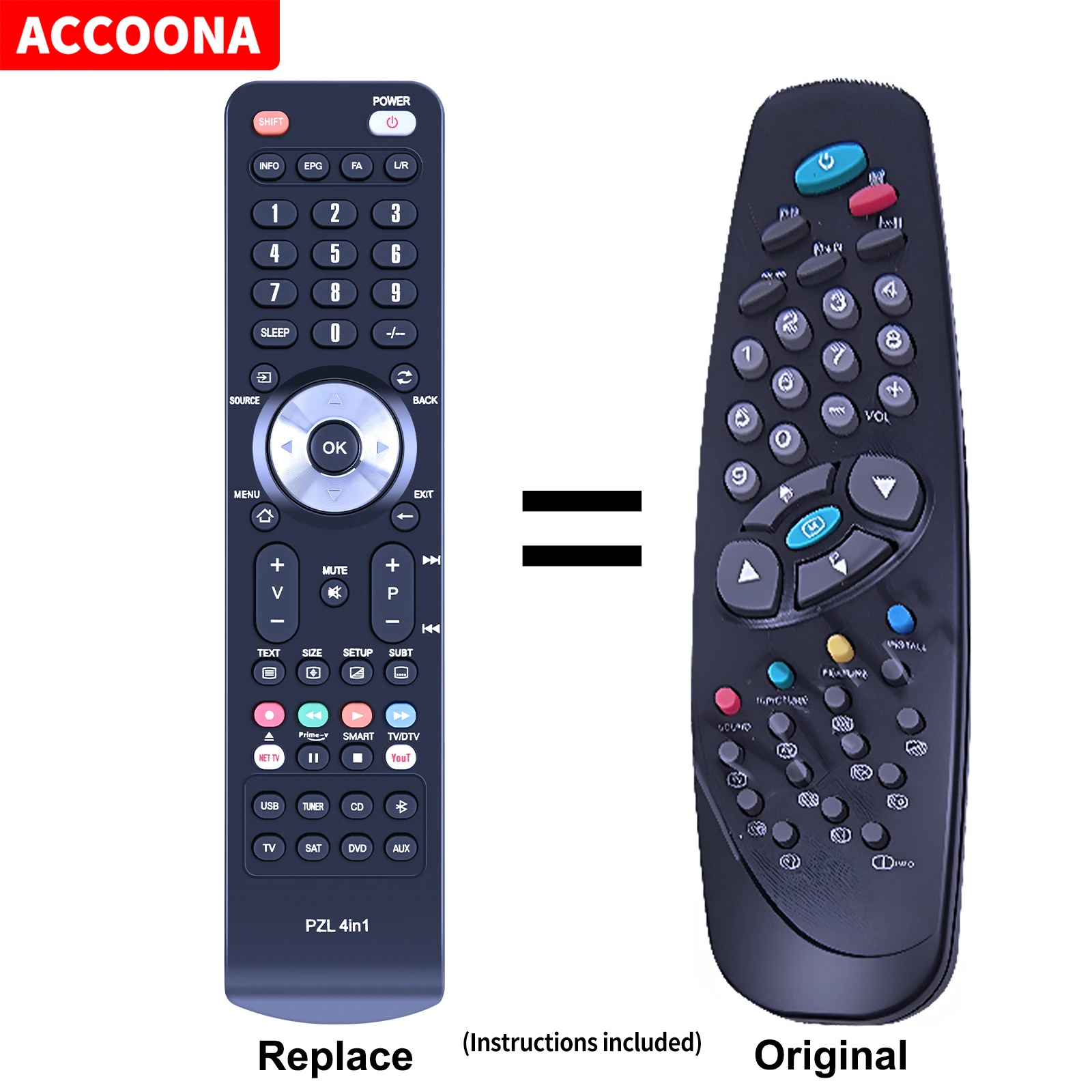 Telecomando Rc1040 Per Seg Universum Kendo Lifetec Watson Medion Tevion Tv