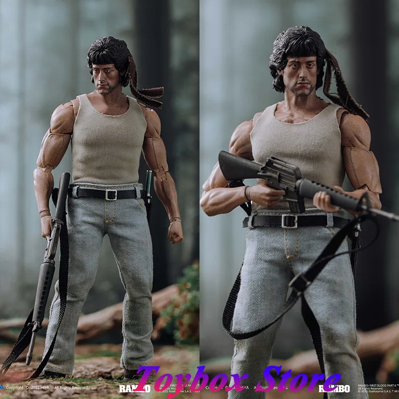 Exquisite Super Series 1/12 Hiya Tough Guy Rambo Mobile Action Figure Mini Modello Di Arma 6 "Set Completo Maschio Soldato Ragazzi Raccoglie