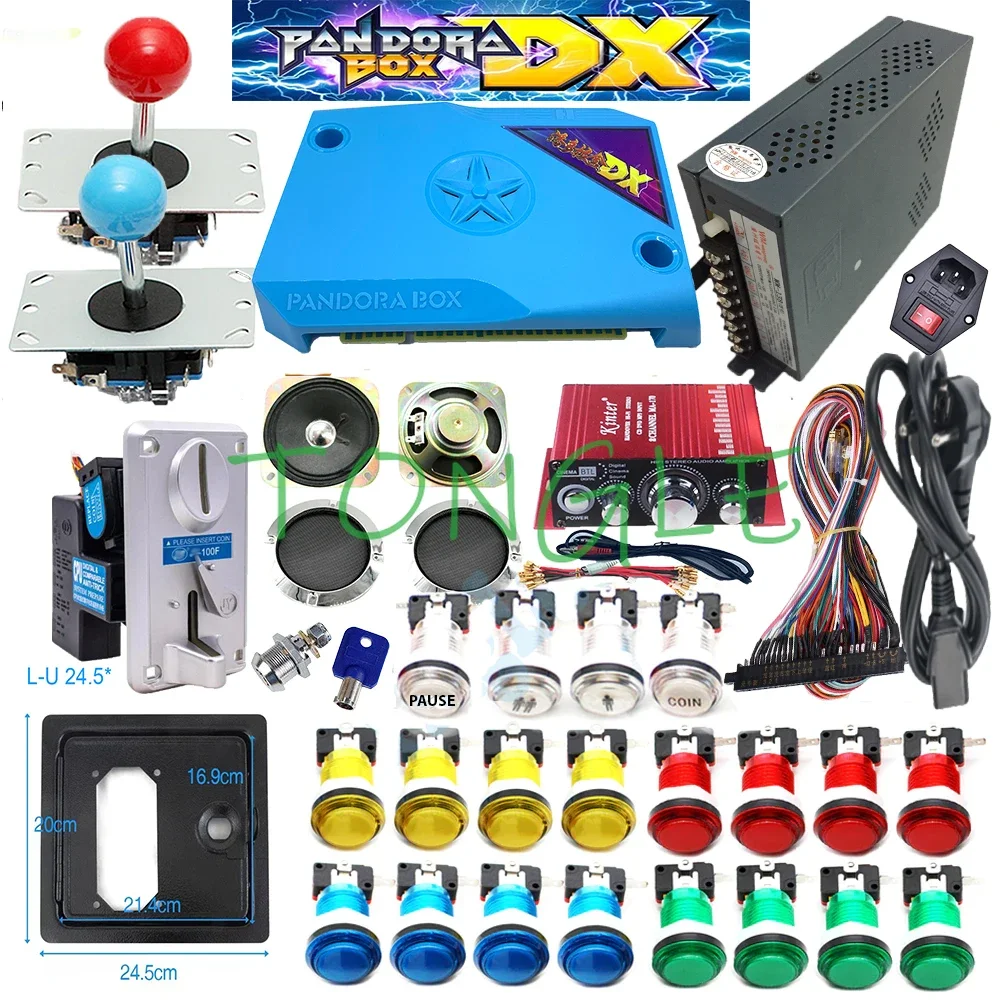Diy Full Kit Jamma Mame Original Pandora Box Dx 3000 In 1 Board Joystick Led Button 2 Players For Arcade Game Machine Cabinet